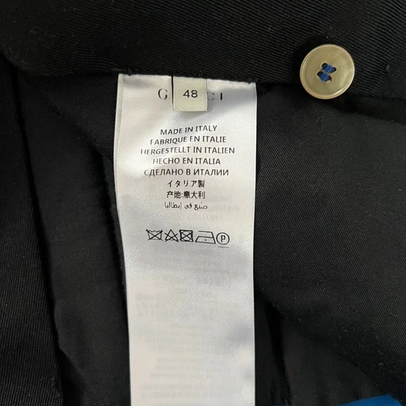 Gucci Blue Velvet Flared Cuffed Pants 48IT MEDIUM Pre-Fall 2019 Harry Styles - Picture 5 of 11